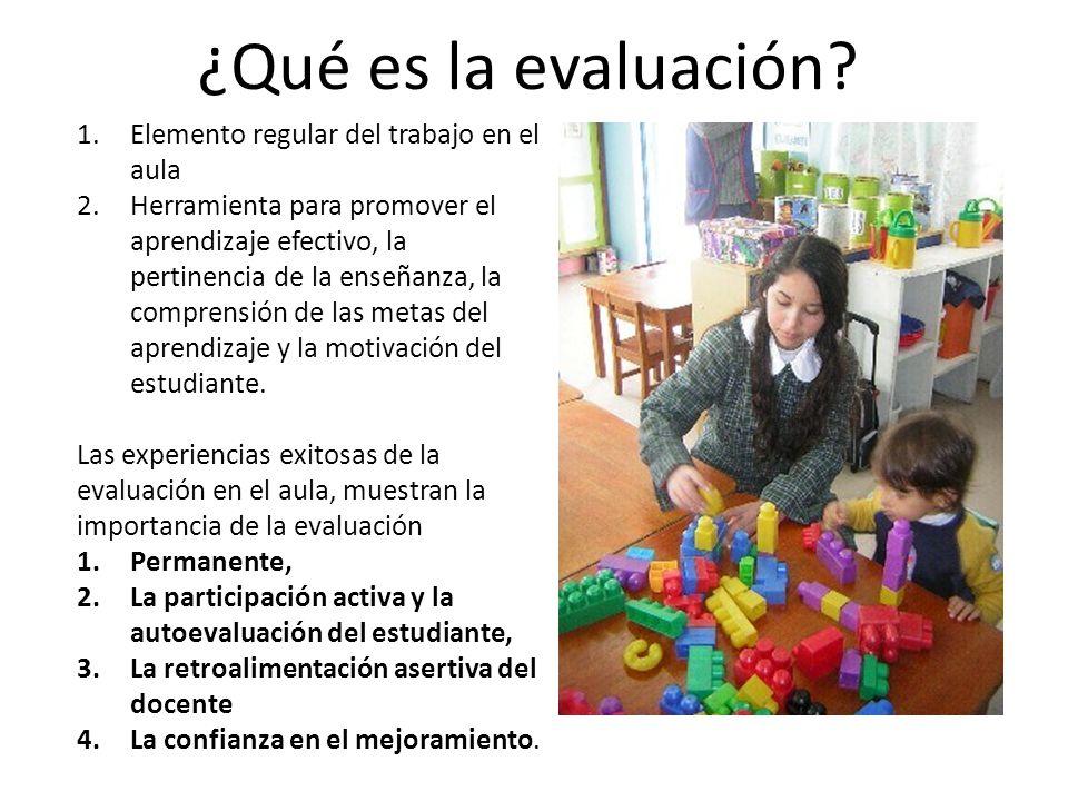 ¿Qué es la evaluación Elemento regular del trabajo en el aula