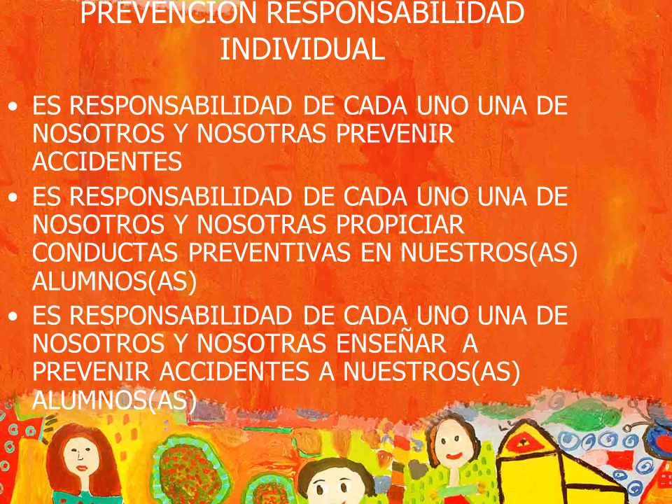 PREVENCIÓN RESPONSABILIDAD INDIVIDUAL