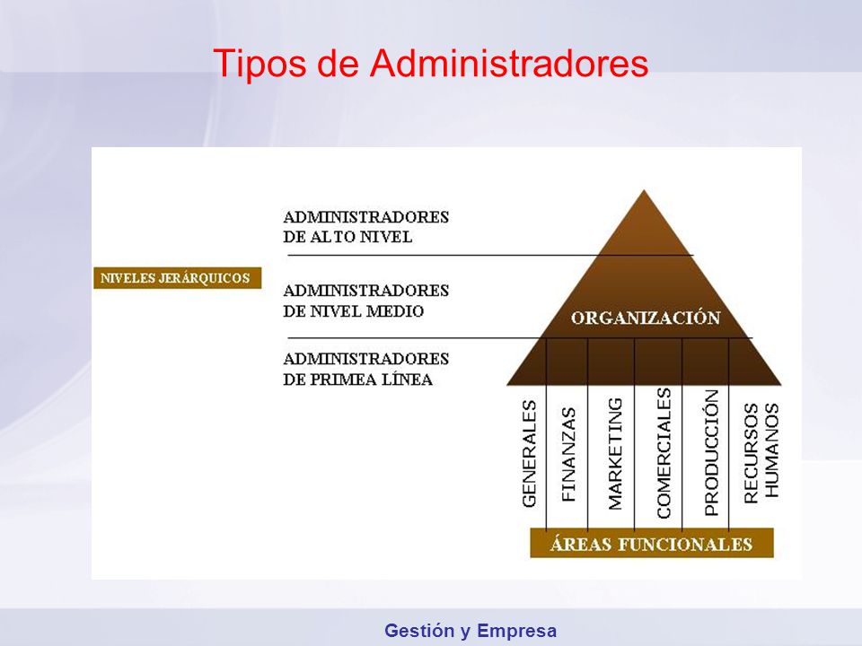 Tipos de Administradores