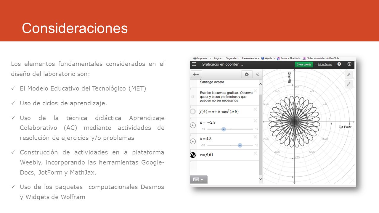 Consideraciones Los elementos fundamentales considerados en el diseño del laboratorio son: El Modelo Educativo del Tecnológico (MET)