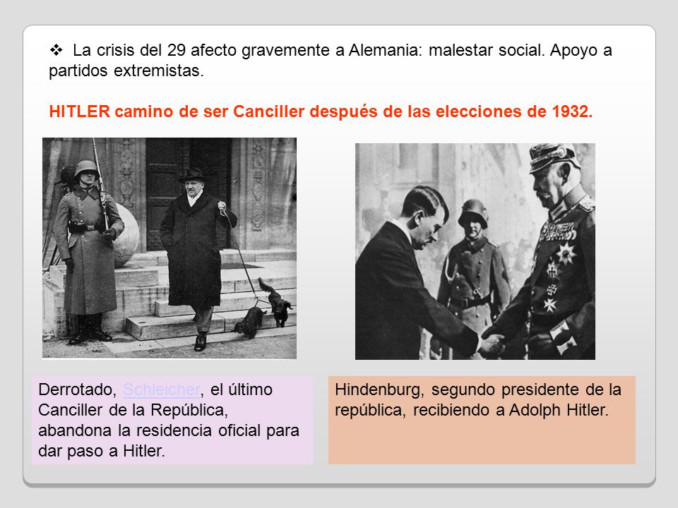 HITLER camino de ser Canciller después de las elecciones de 1932.