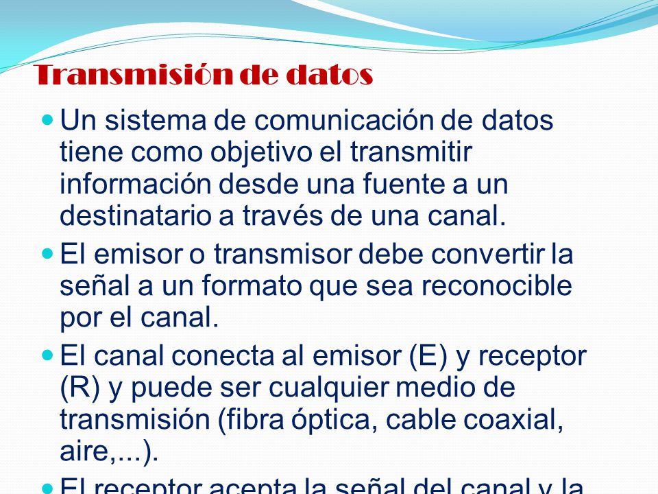 Transmisión de datos
