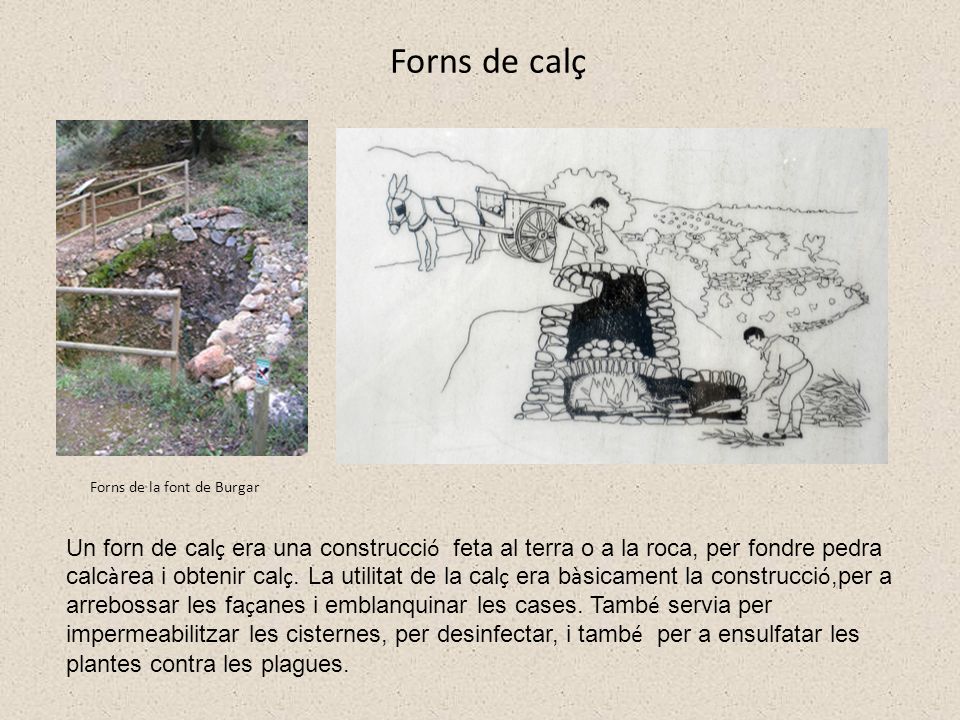 Forns de calç Forns de la font de Burgar.