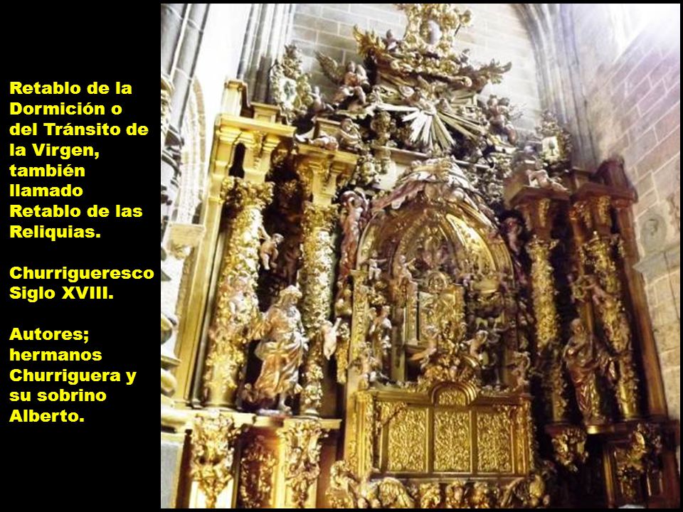 Retablo de la Dormición o del Tránsito de la Virgen, también llamado Retablo de las Reliquias.