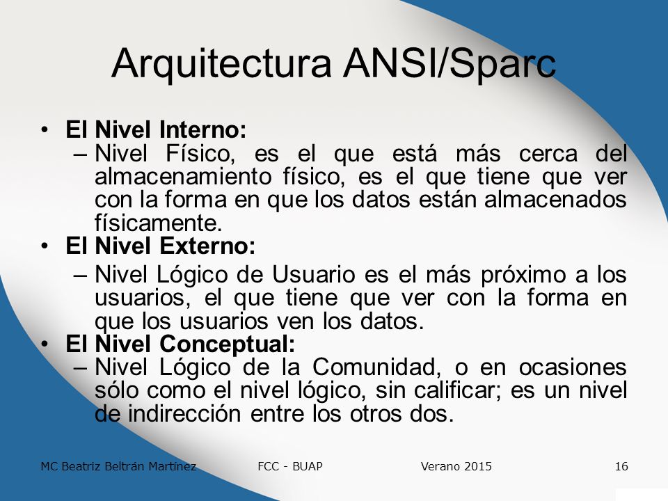 Arquitectura ANSI/Sparc