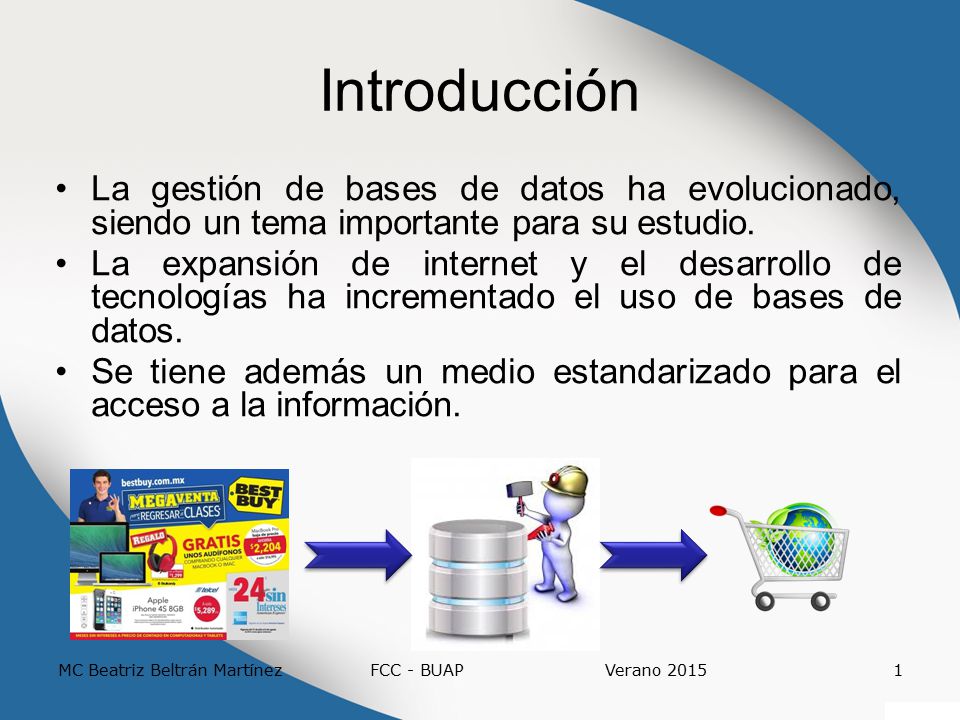 Historia En la década de los 60’s se inició el manejo de sistemas de bases de datos con la necesidad de almacenamiento.