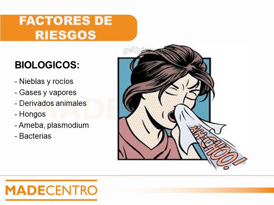 FACTORES DE RIESGOS BIOLOGICOS: - Nieblas y rocíos - Gases y vapores