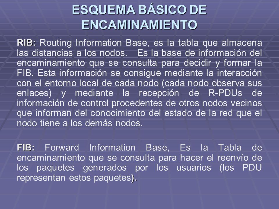 ESQUEMA BÁSICO DE ENCAMINAMIENTO