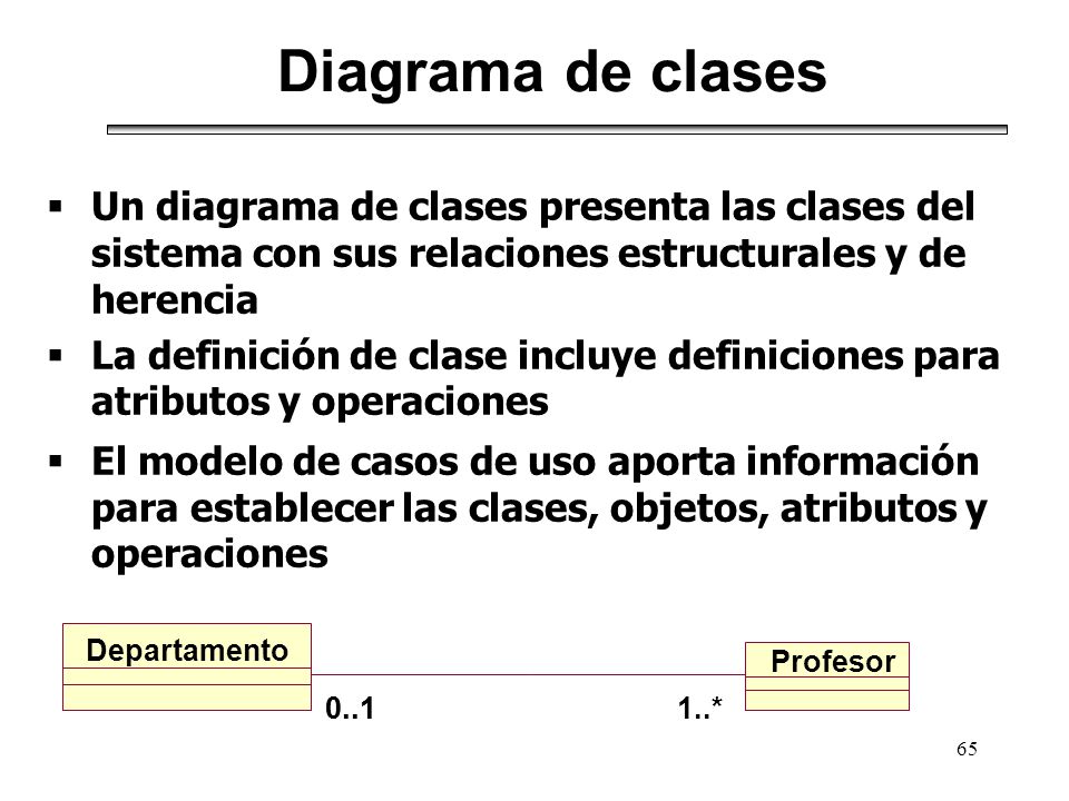 Diagrama de clases Un diagrama de clases presenta las clases del sistema con sus relaciones estructurales y de herencia.