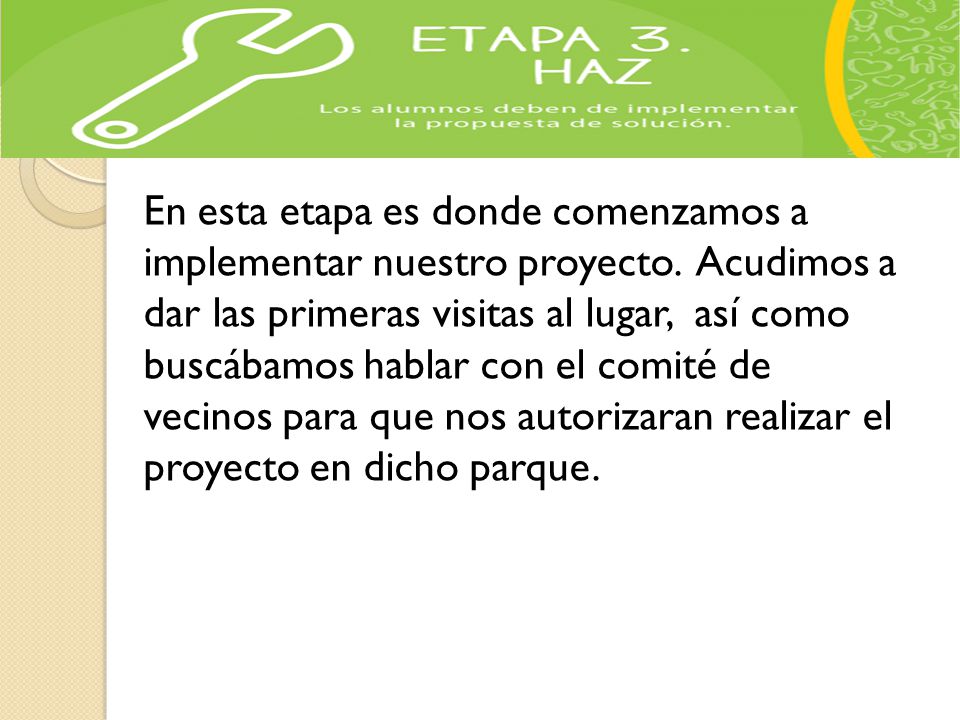 En esta etapa es donde comenzamos a implementar nuestro proyecto