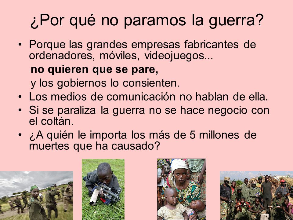 ¿Por qué no paramos la guerra