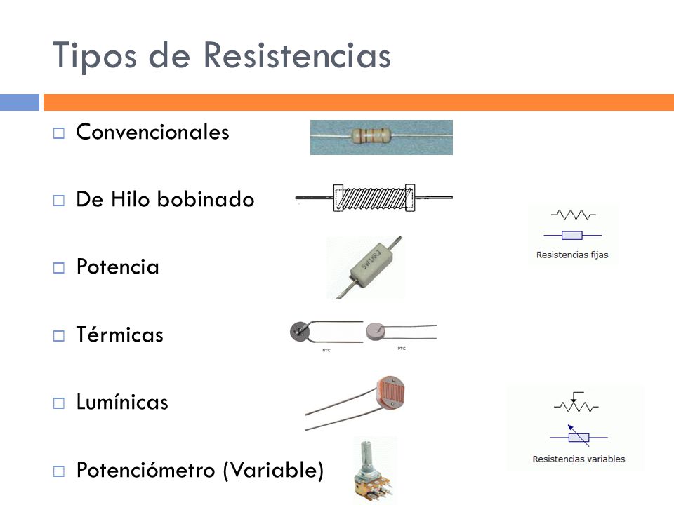 Tipos de Resistencias Convencionales De Hilo bobinado Potencia