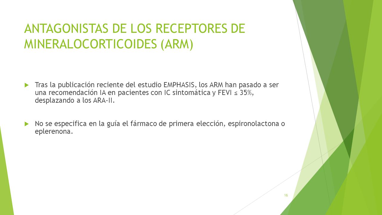 ANTAGONISTAS DE LOS RECEPTORES DE MINERALOCORTICOIDES (ARM)