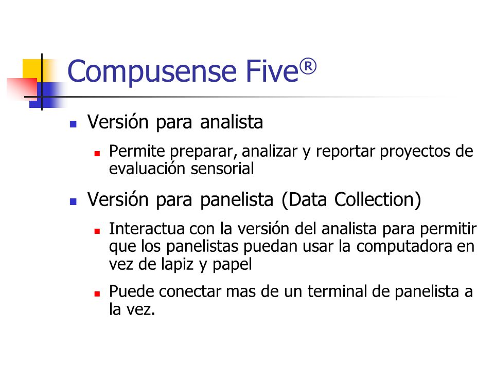 Compusense Five® Versión para analista