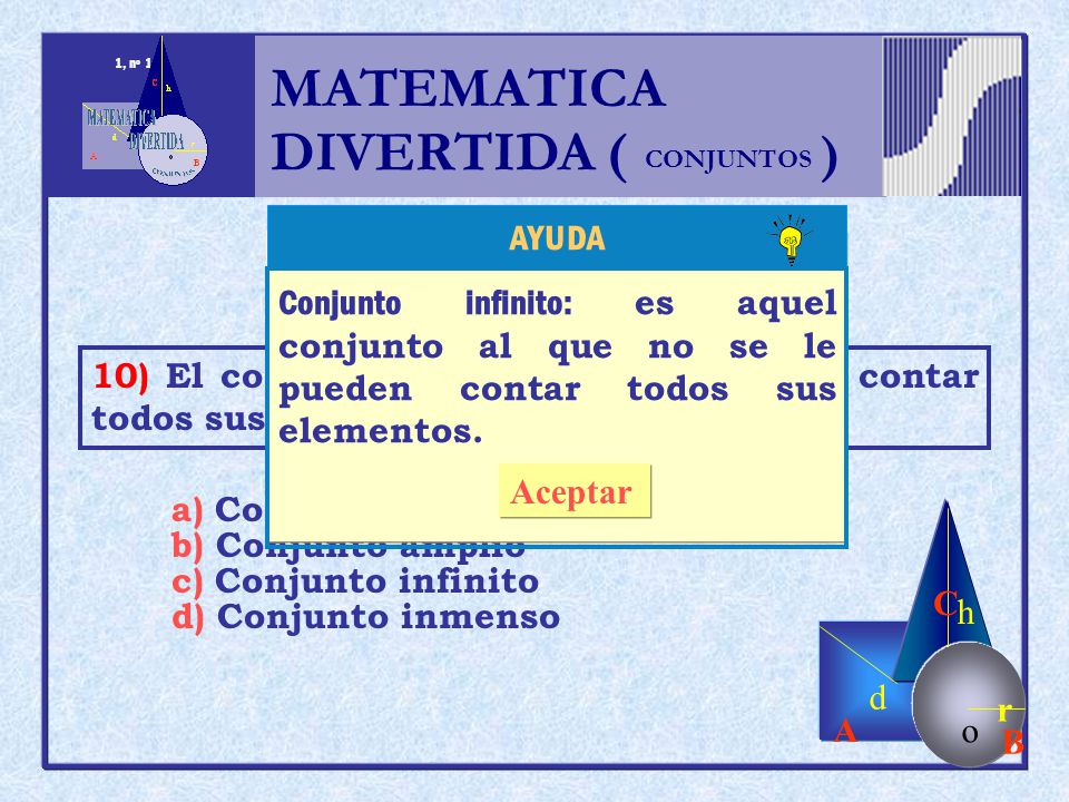 MATEMATICA DIVERTIDA ( ) h r o A B C d