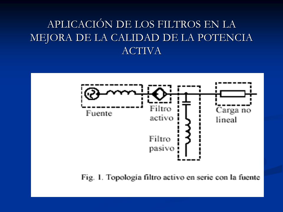 APLICACIÓN DE LOS FILTROS EN LA MEJORA DE LA CALIDAD DE LA POTENCIA ACTIVA