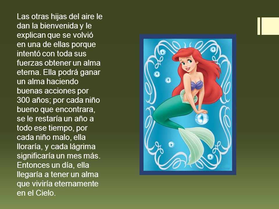 Las otras hijas del aire le dan la bienvenida y le explican que se volvió en una de ellas porque intentó con toda sus fuerzas obtener un alma eterna.