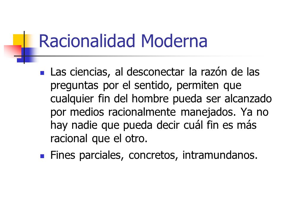 Racionalidad Moderna