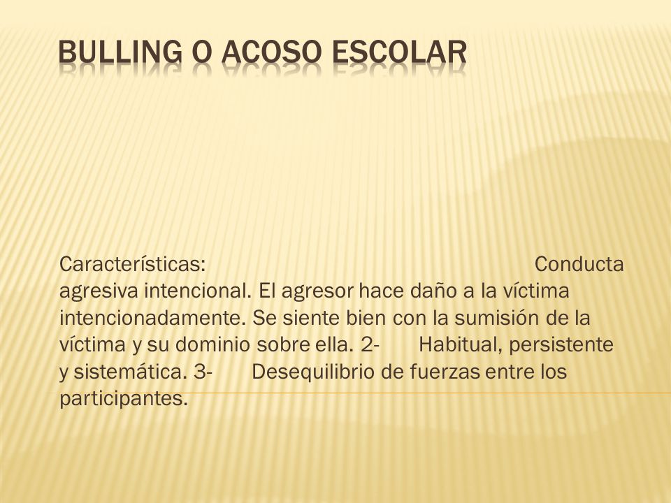 Bulling o acoso escolar