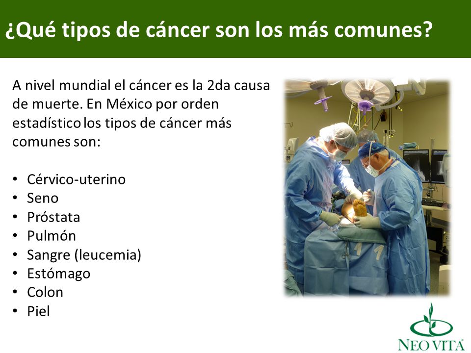 ¿Qué tipos de cáncer son los más comunes