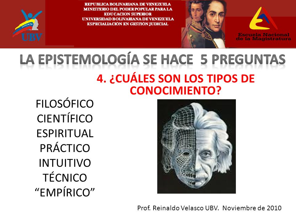 4. ¿CUÁLES SON LOS TIPOS DE CONOCIMIENTO