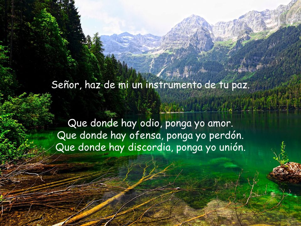 Señor, haz de mi un instrumento de tu paz.
