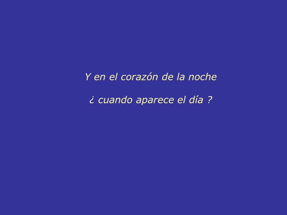 Y en el corazón de la noche