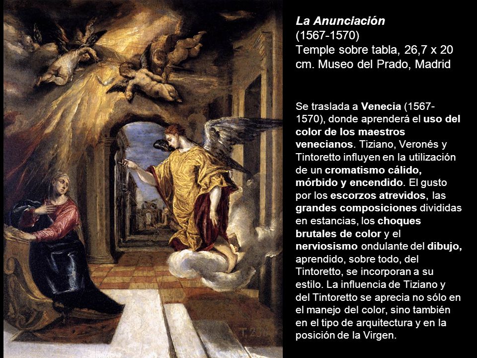La Anunciación ( ) Temple sobre tabla, 26,7 x 20 cm