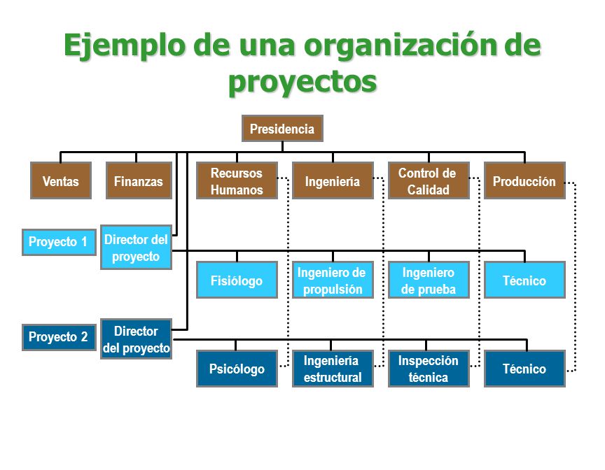 Ejemplo de una organización de proyectos