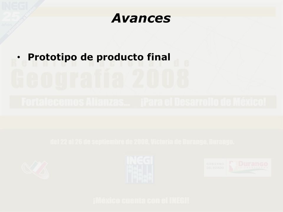 Avances Prototipo de producto final