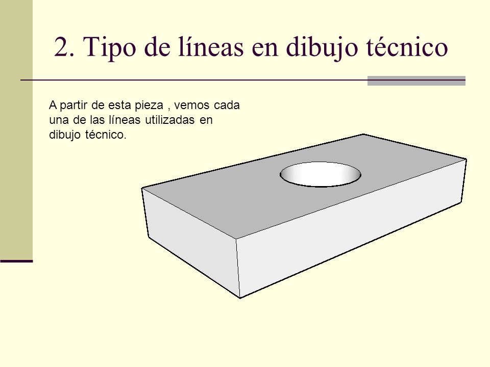 2. Tipo de líneas en dibujo técnico