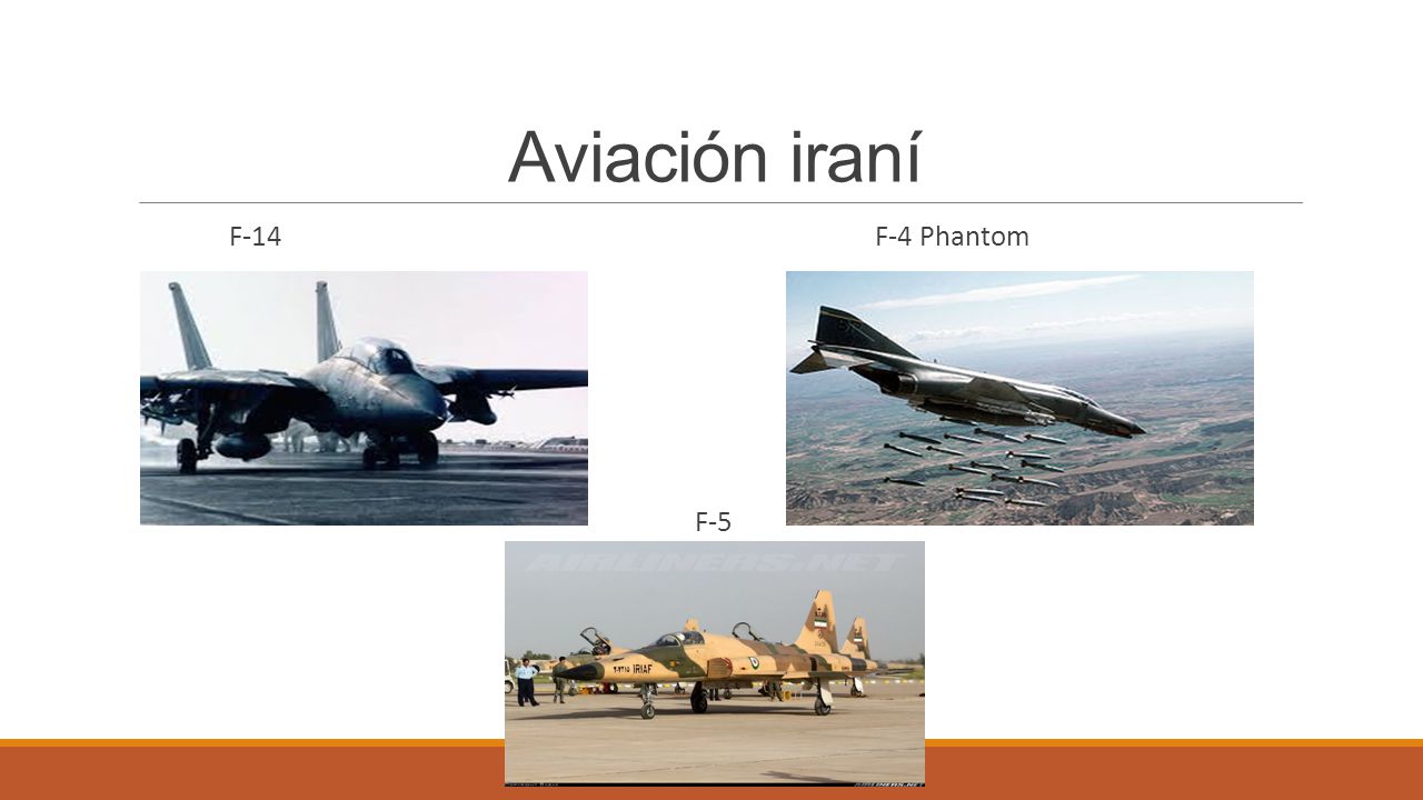 Aviación iraní F-14 F-4 Phantom F-5