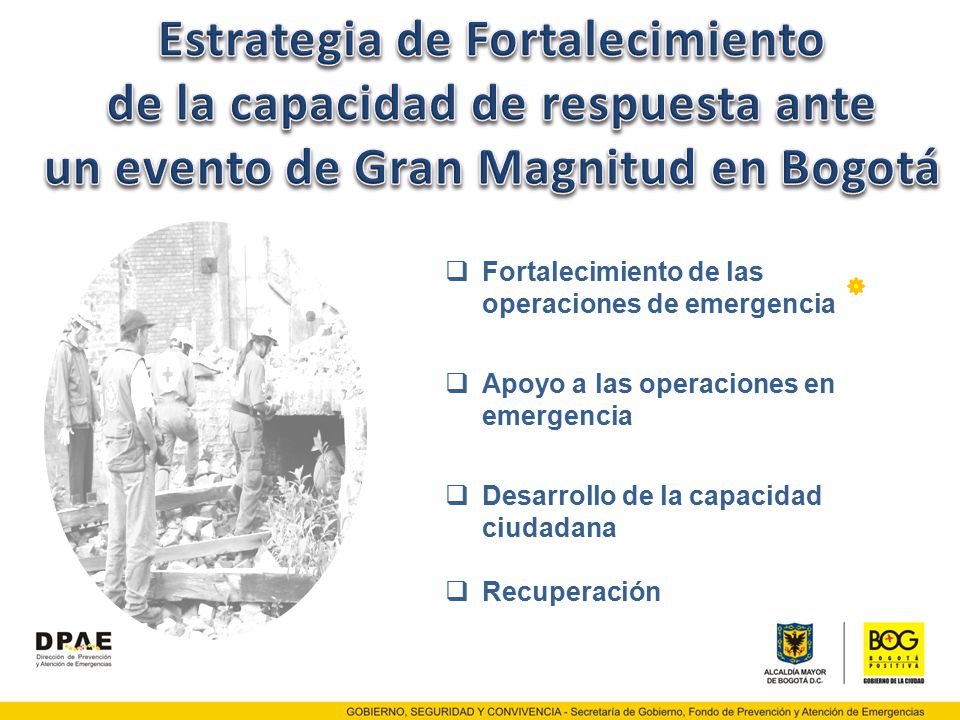 Estrategia de Fortalecimiento de la capacidad de respuesta ante