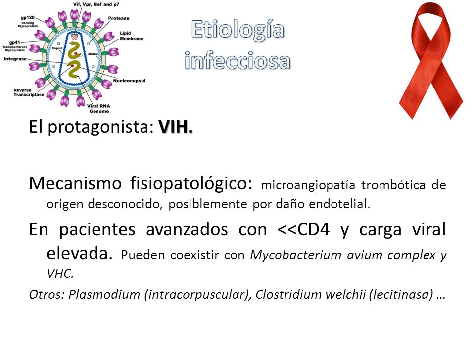 Etiología infecciosa El protagonista: VIH.