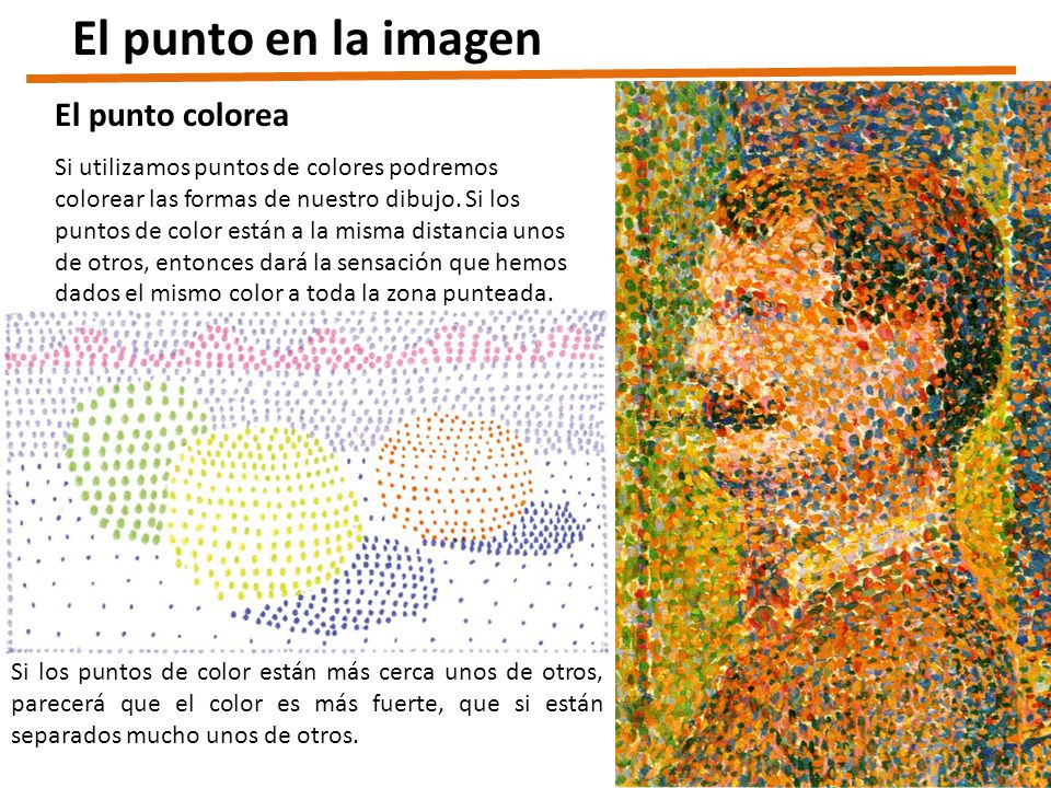 El punto en la imagen El punto colorea