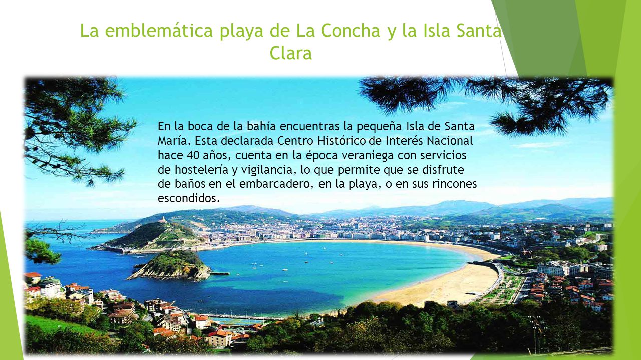 La emblemática playa de La Concha y la Isla Santa Clara