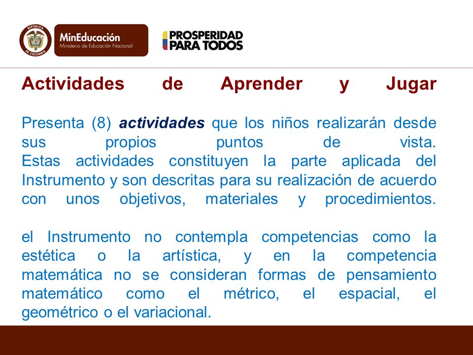 Actividades de Aprender y Jugar Presenta (8) actividades que los niños realizarán desde sus propios puntos de vista.