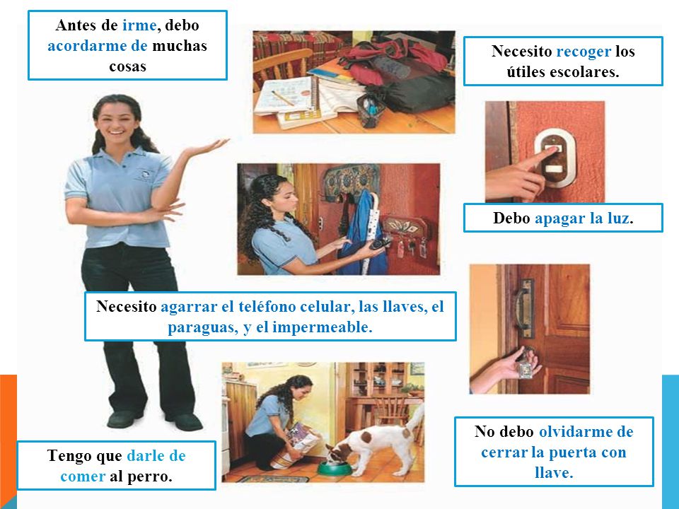 Antes de irme, debo acordarme de muchas cosas