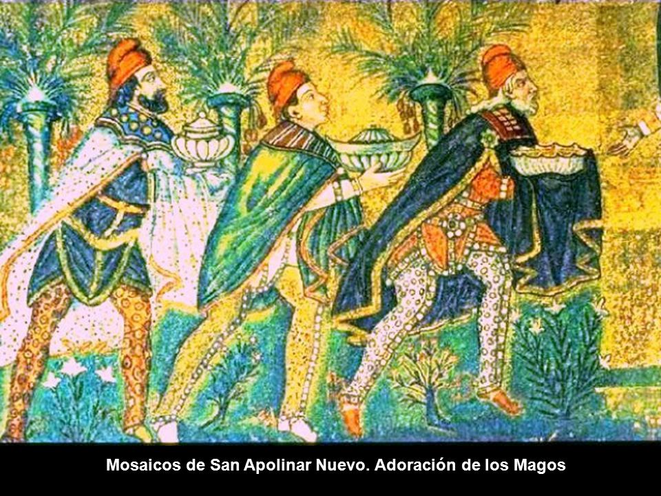 Mosaicos de San Apolinar Nuevo. Adoración de los Magos
