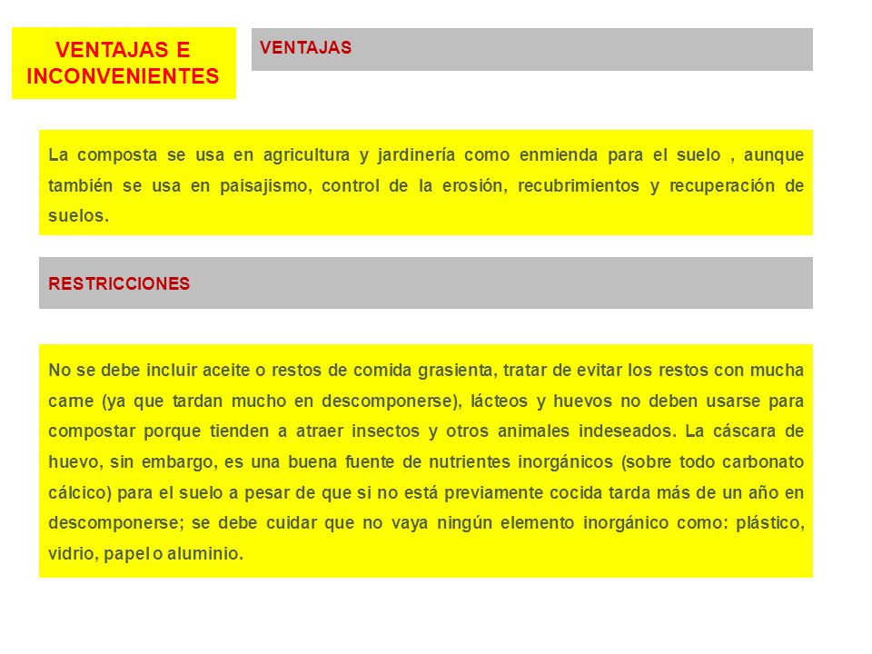 VENTAJAS E INCONVENIENTES