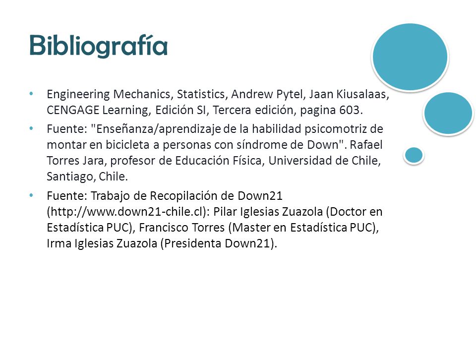 Bibliografía Engineering Mechanics, Statistics, Andrew Pytel, Jaan Kiusalaas, CENGAGE Learning, Edición SI, Tercera edición, pagina 603.