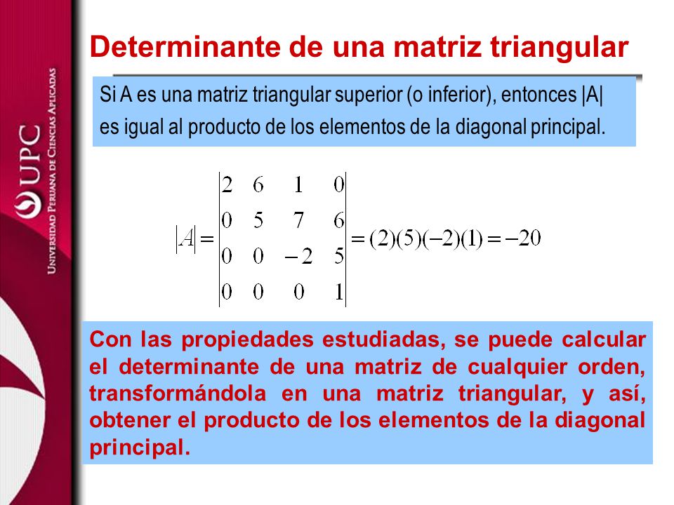 Tema: Propiedades de los determinantes - ppt descargar