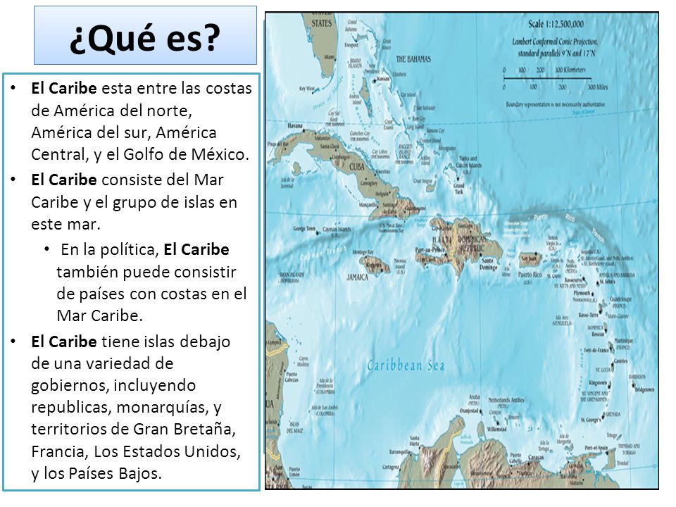 ¿Qué es El Caribe esta entre las costas de América del norte, América del sur, América Central, y el Golfo de México.