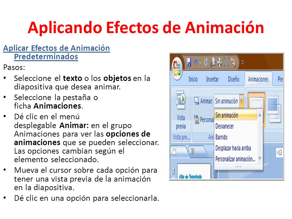 Animar Texto y Objetos En PowerPoint usted puede animar texto y objetos como  una imagen prediseñada, formas e imágenes en una diapositiva. Animación, o.  - ppt descargar