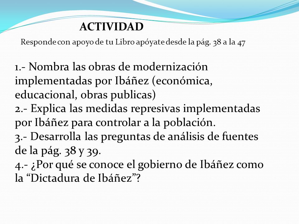 ACTIVIDAD Responde con apoyo de tu Libro apóyate desde la pág. 38 a la 47.
