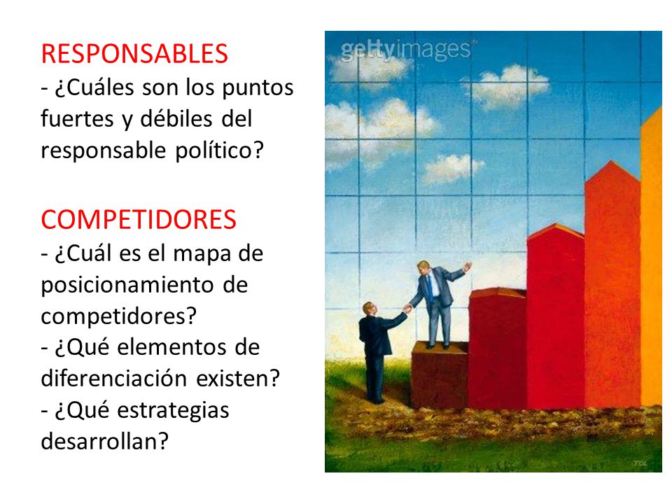 RESPONSABLES - ¿Cuáles son los puntos fuertes y débiles del responsable político.