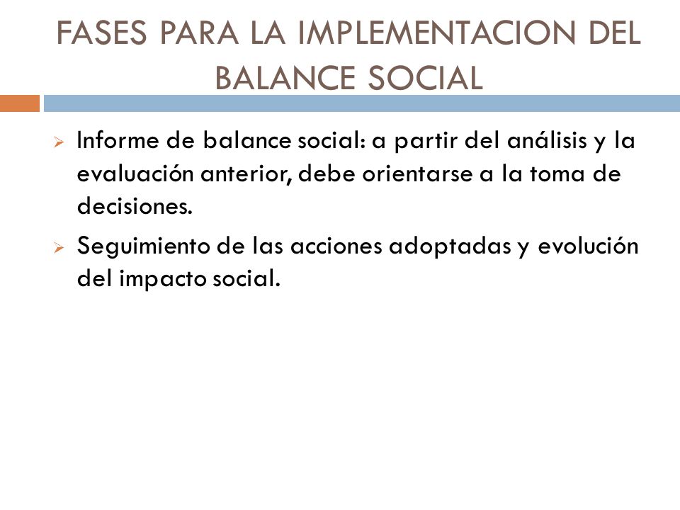 FASES PARA LA IMPLEMENTACION DEL BALANCE SOCIAL