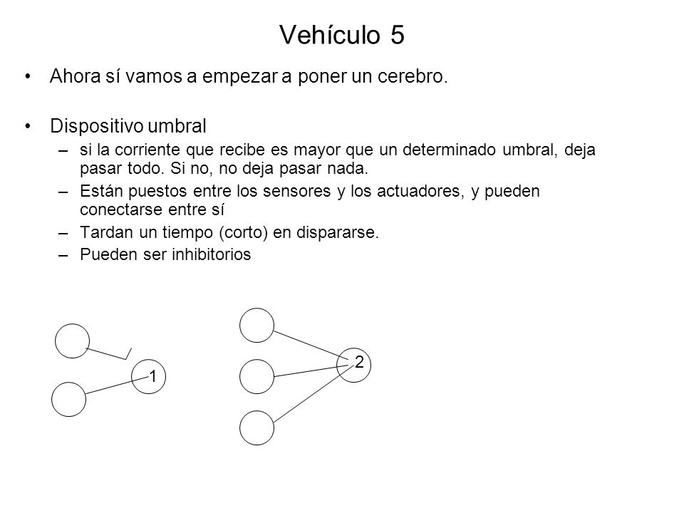 Vehículo 5 Ahora sí vamos a empezar a poner un cerebro.