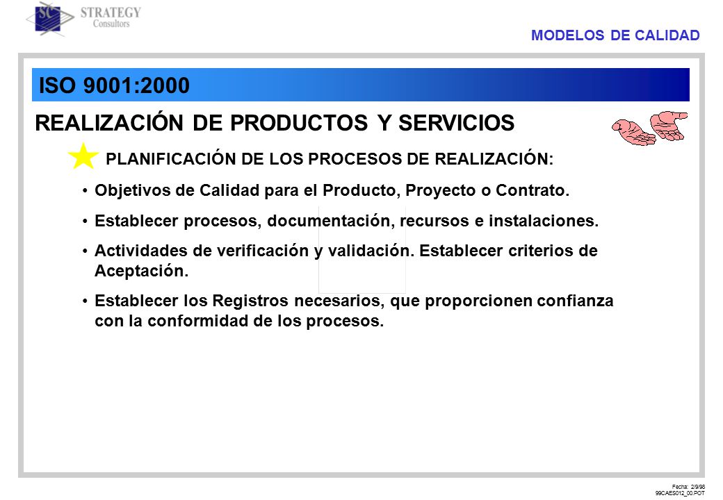 REALIZACIÓN DE PRODUCTOS Y SERVICIOS