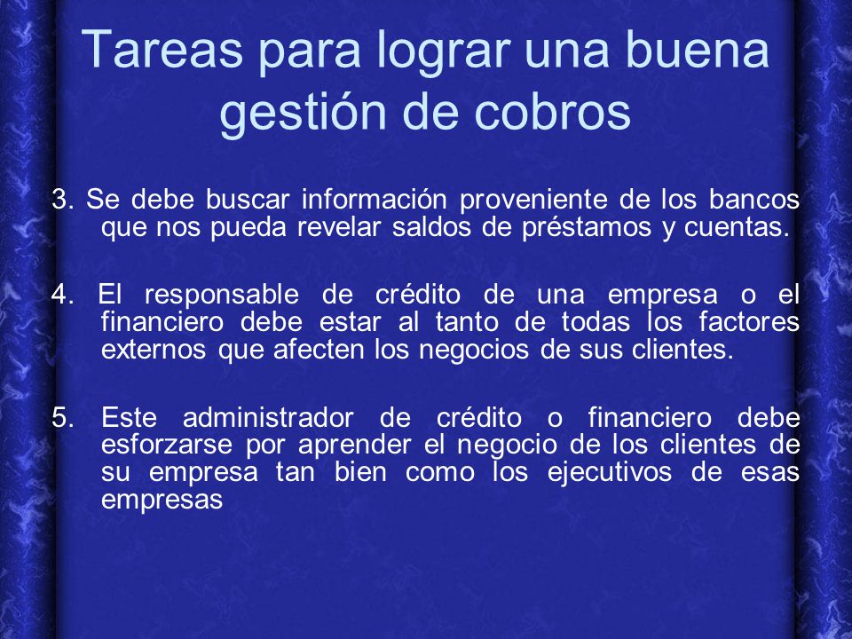 Tareas para lograr una buena gestión de cobros
